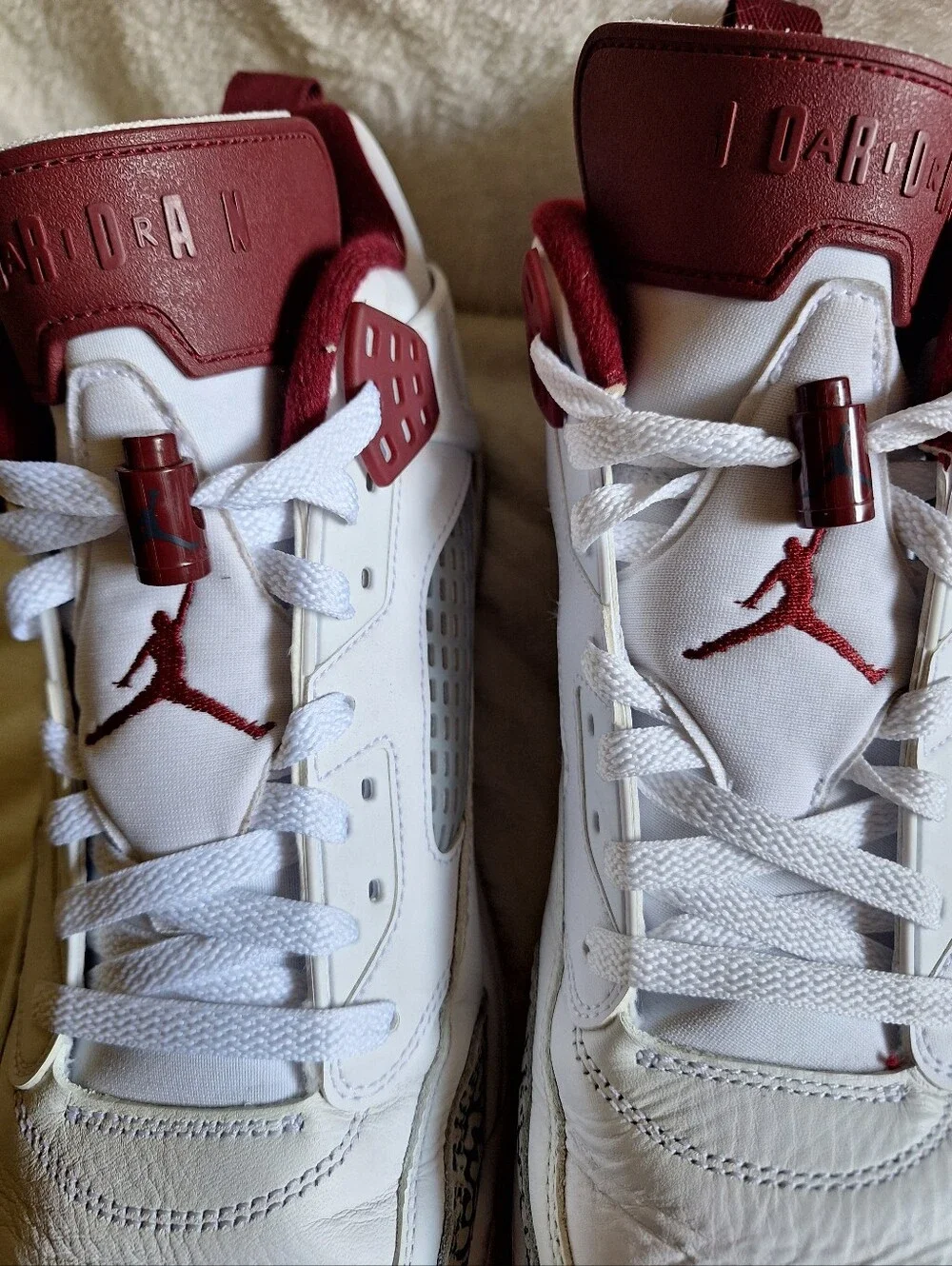 Jordan Spizike Low White Team Red Elephant Print Men's 13 EUC VERY CLEAN